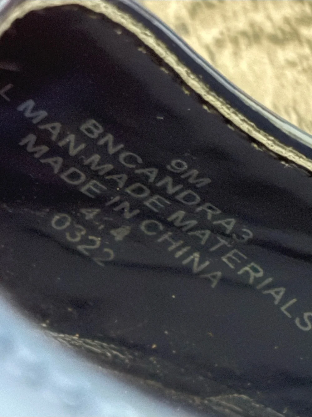 Bandolino Navy Patent Peep-Toe Wedge Pumps